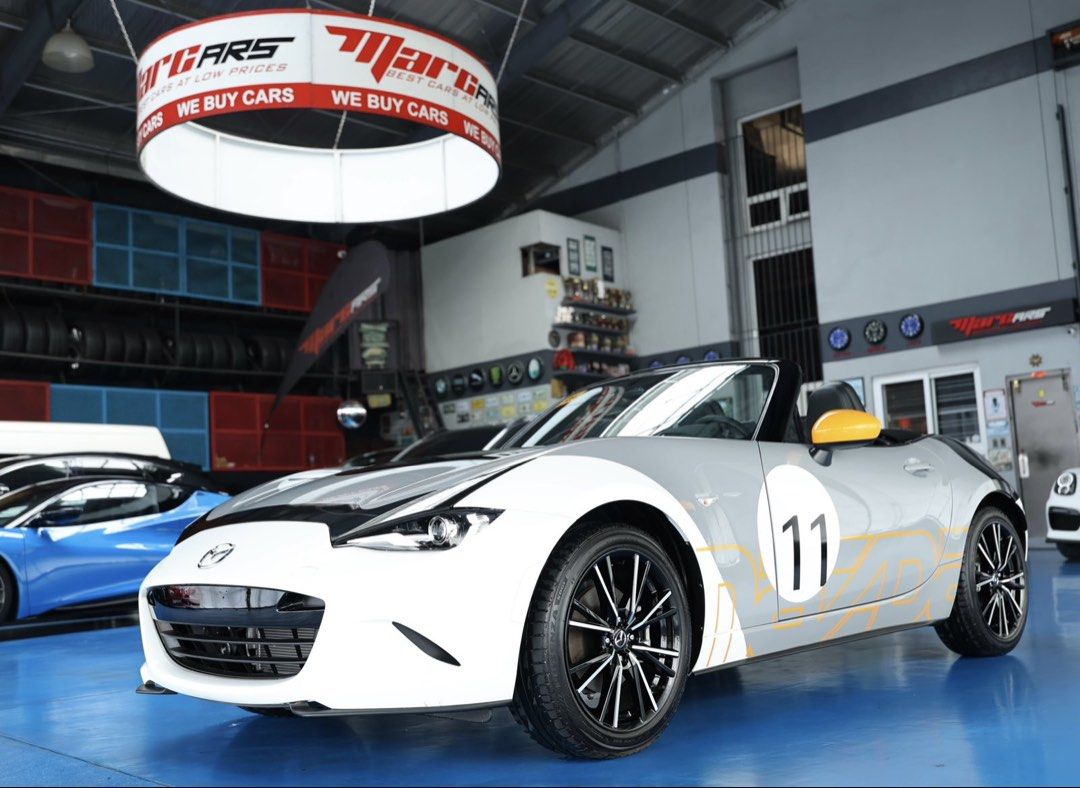 Mazda MX-5 Auto (Category: Used Cars) located in Quezon City. Submitted by marcars_trading (Listing ID 1467238845, Image 3). Description: 2024 Mazda MX-5 Limited Series Miata Cup 23rd Anniversary Edition 1.970M (neg) trade in ok 200 KMS ONLY Guaranteed IMMACULATE & BRANDNEW CONDITION This is the LIMITED EDITION of Miata MX5 by Mazda Philippines, there are only 23 units made & released in the Philippine market. This unit is badge numbered 11 from 