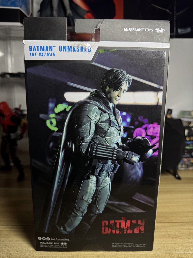 Mcfarlane The Batman Unmasked BIB (Category: Figurines & Statues) located in Manila. Submitted by broke.student.bookshelf (Listing ID 1467211908, Image 3). Description: -Back in box -Complete accessories and card 900 Sta Mesa Manila Meet up or Same day delivery ONLY.