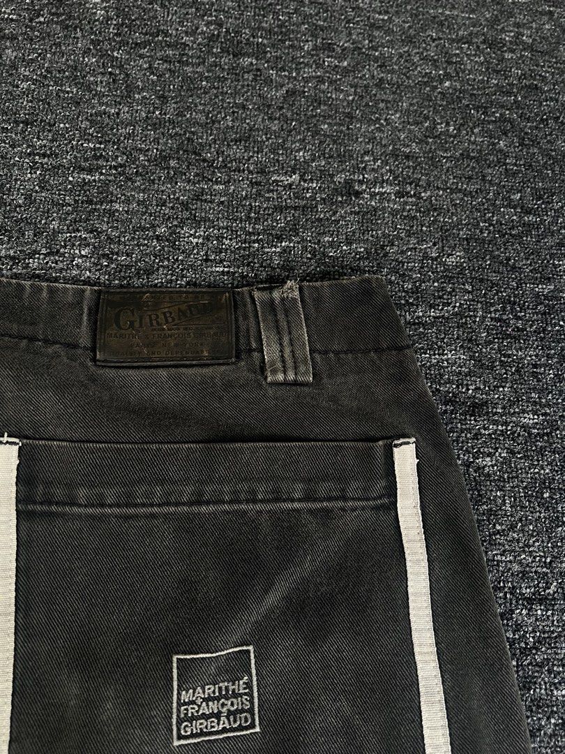 MFG Shuttle Strap Pants (Category: Jeans) located in Manila. Submitted by thrifty.4pp4rels (Listing ID 1467310623, Image 3). Description: Shipping fee shouldered by the buyer Issues: Distressed hem 8.5/10 color rate Measurements: W 42 L 45 Thigh 16 Hem 11.