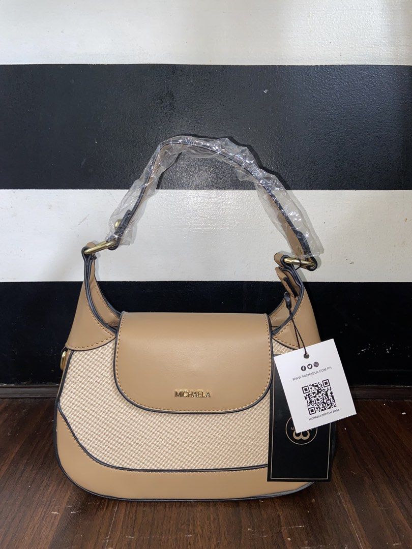 MICHAELA Shoulder Bag (beige&brown) (Category: Shoulder Bags) located in Manila. Submitted by lilianpoe (Listing ID 1467240112, Image 1). Description: .
