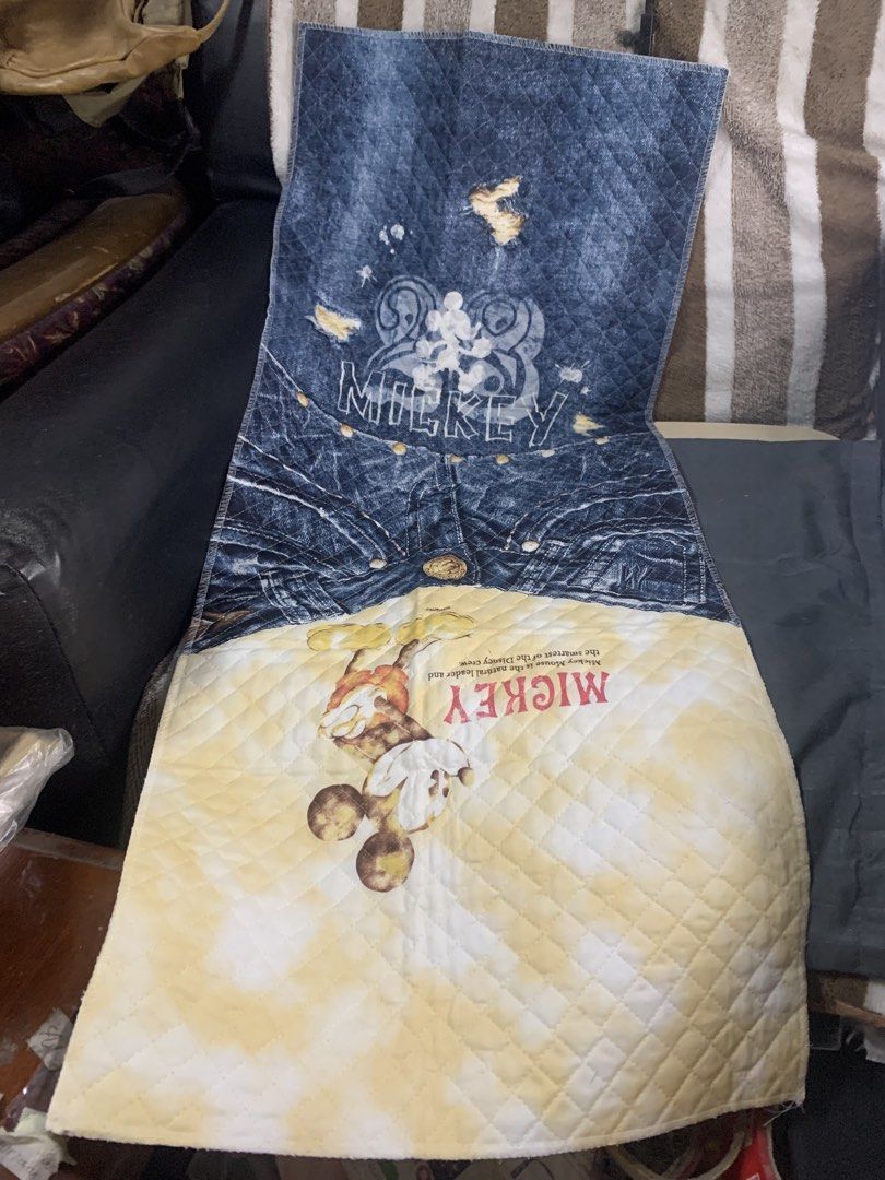 Mickey Japan mini cloth comforter (Category: Towels, Napkins & Holders) located in Cabanatuan. Submitted by mjluxxejapan (Listing ID 1467256668, Image 2). Description: Fixed price .bnew nka pack p yan.pahaba style as is item kayo n bhala Dan pwede magamit .makapal light foamy style pwede sapin s mga upuan.approx 36”x15” meas .