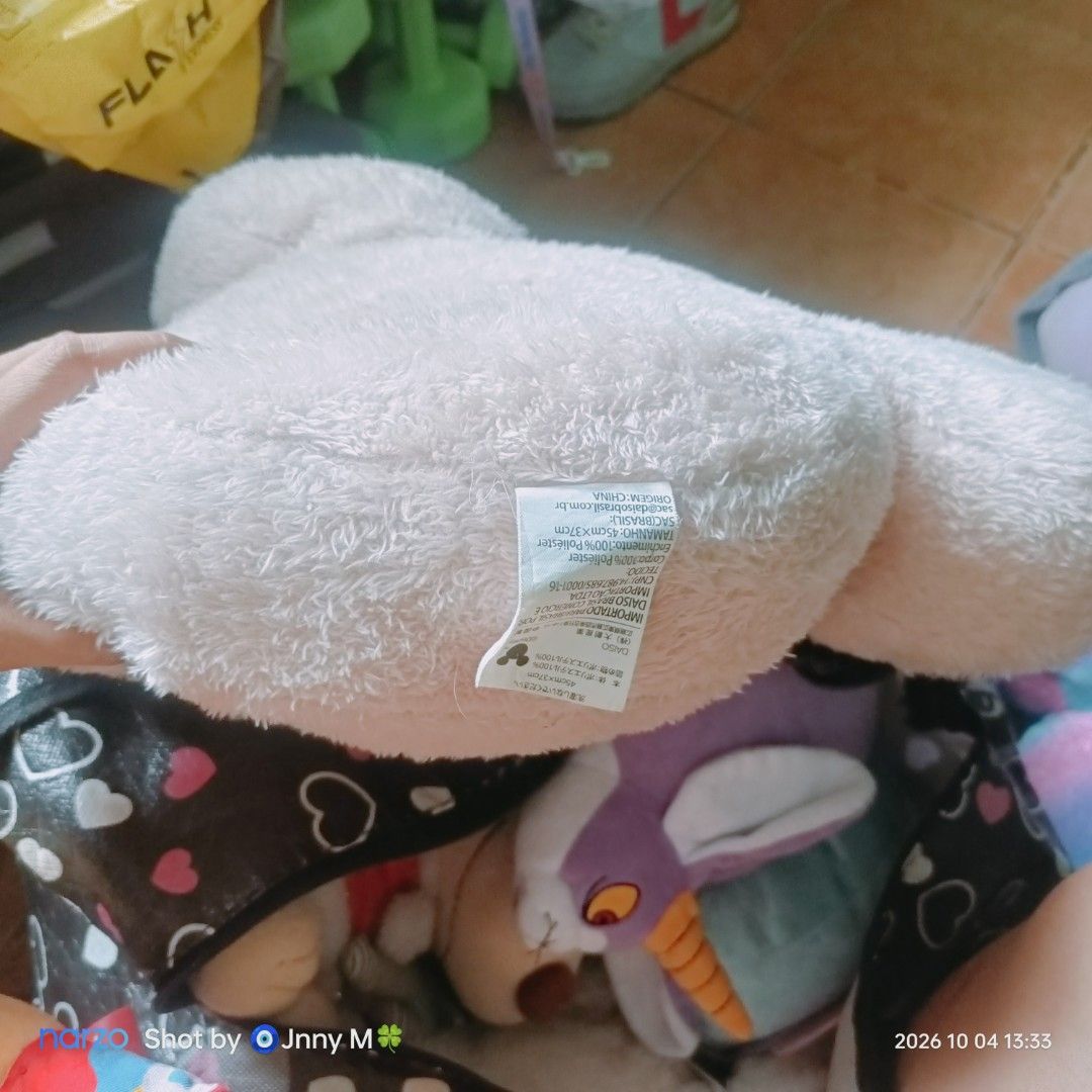 Mickey Mouse Plush Pillow Cushion White (Category: Plushies & Soft Toys) located in Taguig. Submitted by mhayestufftoys (Listing ID 1467352753, Image 3). Description: - Design: Adorable Mickey Mouse shape in fluffy white - Condition: Brand new with tag attached (includes care instructions) - Size: Approximately 45cm x 37cm - Material: 100% super soft polyester fabric - Uses: Great for room decor, cuddling, or lounging.