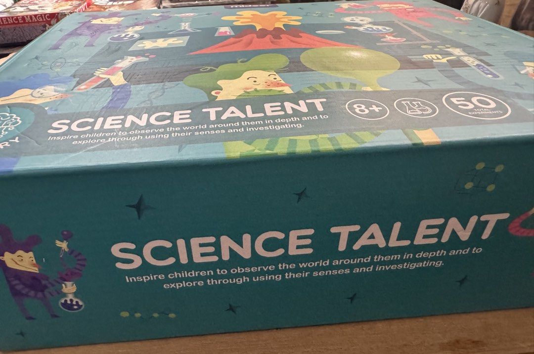Mideer Science Talent Educational Toy Set (Category: Educational & Learning Toys) located in San Pedro. Submitted by pageturner19 (Listing ID 1467219944, Image 2). Description: Unused; box opened to check the contents - Brand: Mideer Science Talent Kit - Recommended Age: 8 years old and up - Total Experiments: 50 fun and engaging science experiments - Organized: Individual foil-sealed pouches for easy sorting - Complete Set: Includes manual, tool