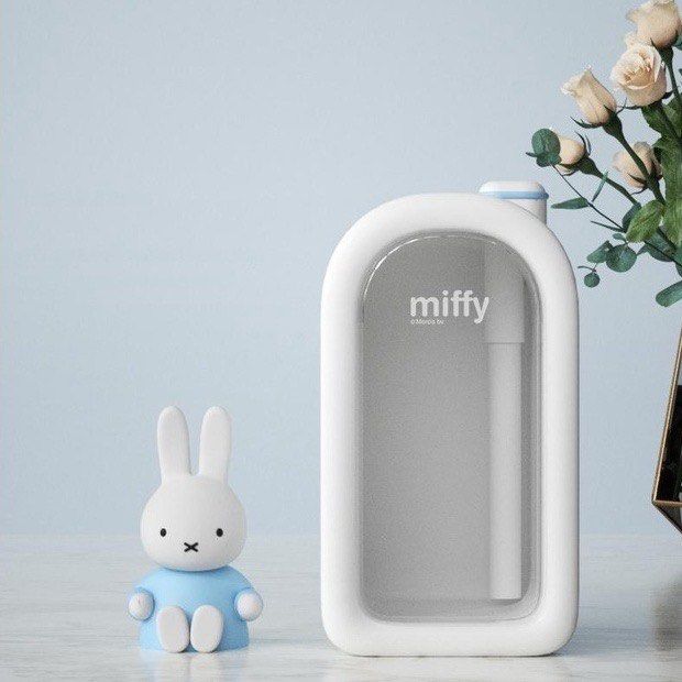 Miffy USB-Powered Cool Mist Humidifier 380ml (Category: Air Purifiers & Dehumidifiers) located in Manila. Submitted by cimpledimple (Listing ID 1467233814, Image 2). Description: Official Miffy USB Humidifier (380ml capacity) in white with blue accents. Features adjustable mist modes, soothing LED lights, and auto shut-off for safety. Comes with an adorable Miffy figurine inside the tank. Perfect for your desk or bedroom!.