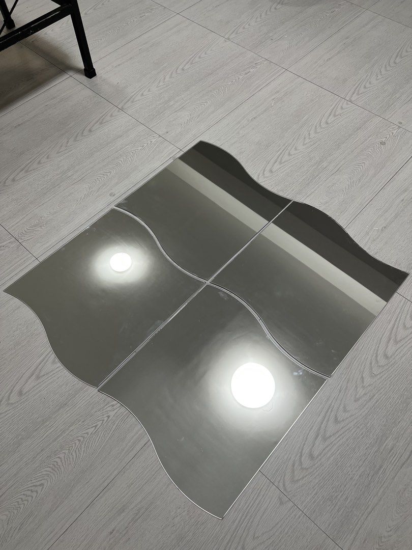 Mirror Krabb Ikea Wave border frameless wall mirror (Category: Mirrors) located in Las Pinas. Submitted by seyswift (Listing ID 1467242338, Image 1). Description: - Frameless glass mirrors with unique wavy edges - Modular design: arrange together as one statement wall piece or spread across different rooms - Crystal clear and clean reflective surfaces - Perfect for living rooms, bedrooms, or entryways - Note: Mounting hardware included 📌SOLD PER