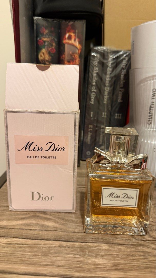 Miss Dior Eau De Toilette 100ml (Category: Fragrance & Deodorants) located in San Mateo. Submitted by caseylee05 (Listing ID 1467192970, Image 1). Description: - Authentic Miss Dior Eau De Toilette (100ml bottle) - Classic, elegant floral scent - Comes with original box - Features the iconic metal bow cap - Generous amount of juice remaining - Kept in great, well-maintained condition - 100% authentic and ready to ship.