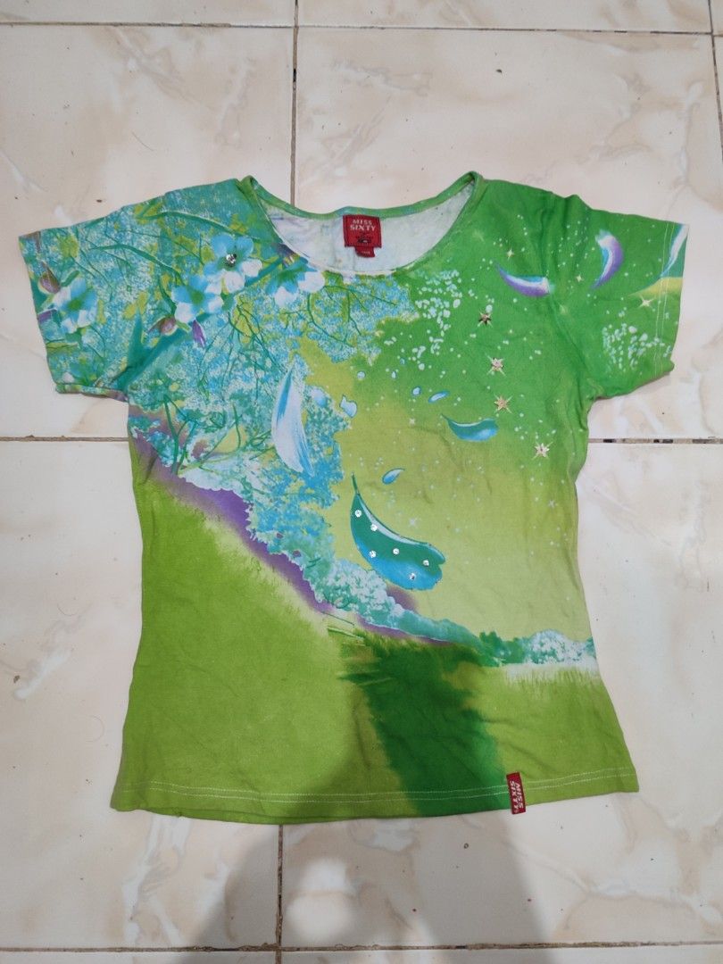 MISS SIXTY GRAPHIC DESIGN (Category: Luxury Apparel) located in Pagadian. Submitted by miraculouspat (Listing ID 1467279639, Image 1). Description: L 21.5 W 15.5 NO ISSUE NEED WASH LANG MAY MINIMAL STAIN AUTHENTIC.