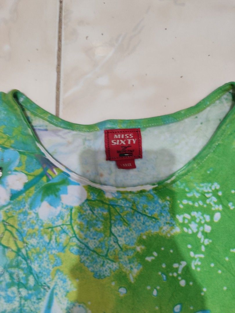 MISS SIXTY GRAPHIC DESIGN (Category: Luxury Apparel) located in Pagadian. Submitted by miraculouspat (Listing ID 1467279639, Image 3). Description: L 21.5 W 15.5 NO ISSUE NEED WASH LANG MAY MINIMAL STAIN AUTHENTIC.