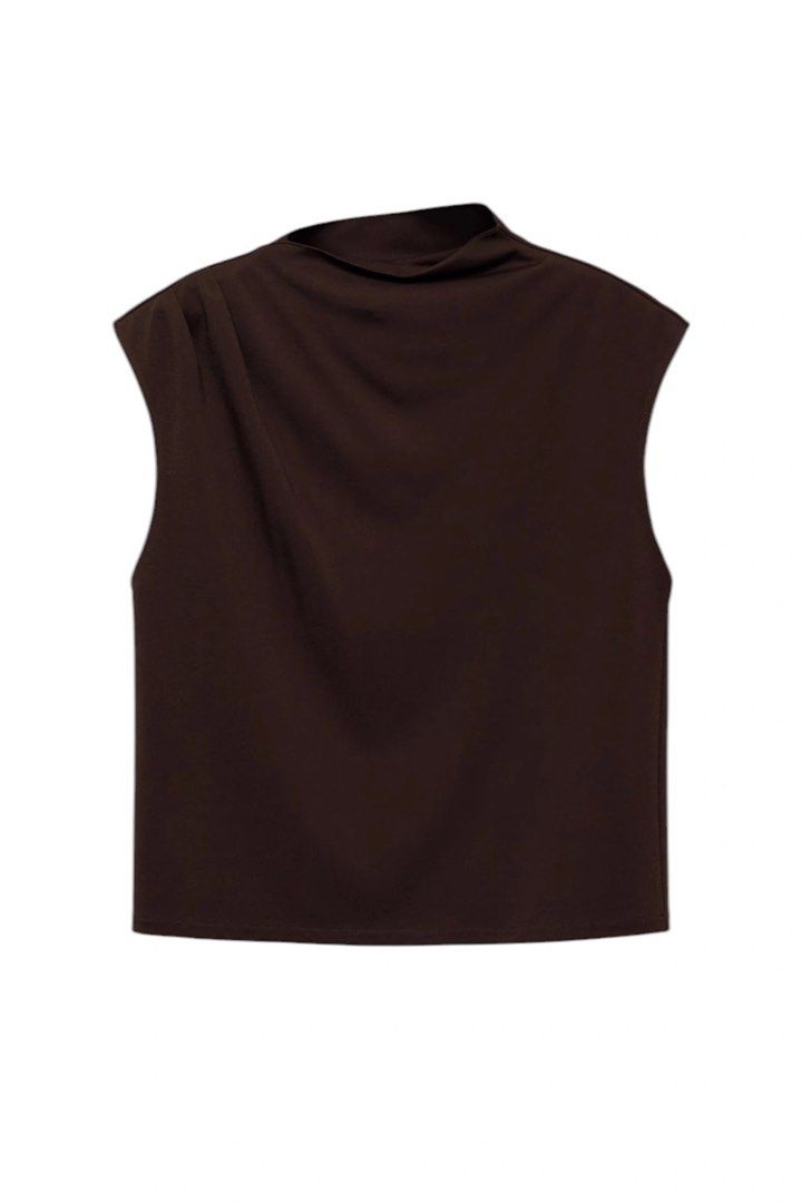 MNG Mango Gathered Assymetrical Neck Top (Category: Blouses) located in Surigao. Submitted by nenafuentes (Listing ID 1467179043, Image 1). Description: Used twice only Size XS on tag. Can fit up to Small.