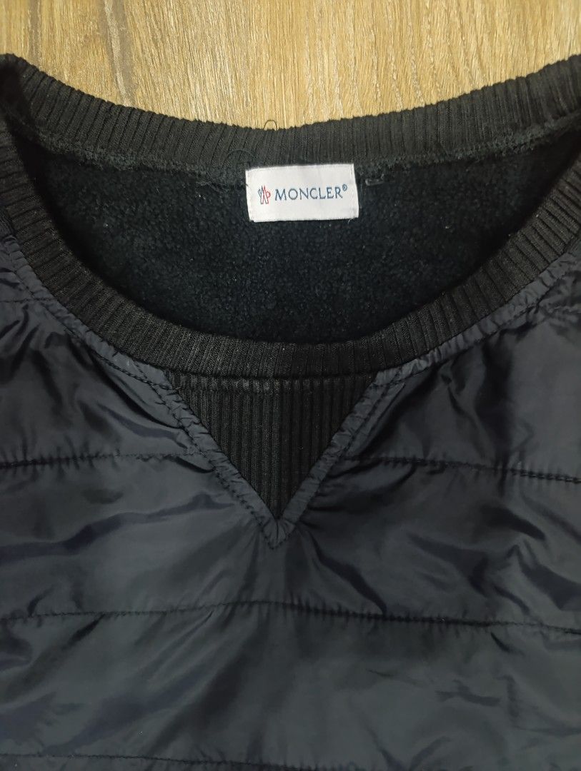 MONCLER PUFFERED SWEATSHIRT (Category: Coats, Jackets and Outerwear) located in Angeles City. Submitted by kc_archvs (Listing ID 1467349841, Image 2). Description: Size on tag: L Dimes: 22x28 1500php if delivery +sf.