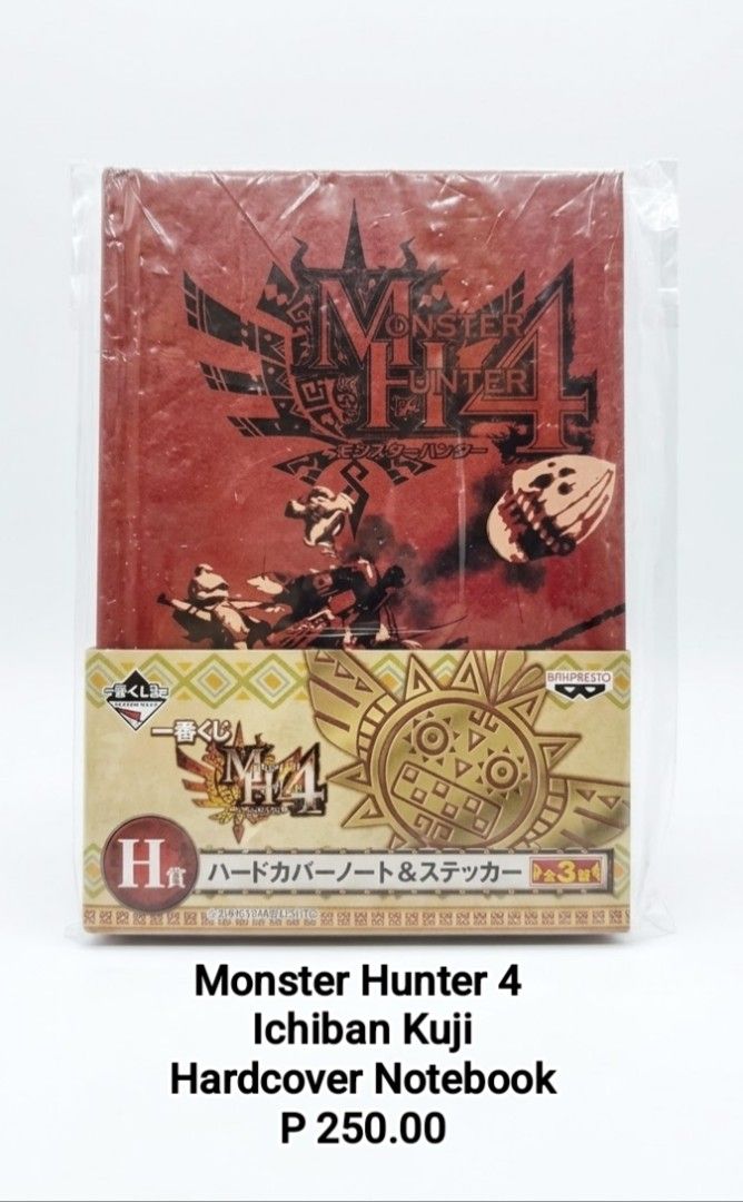 Monster Hunter 4 / Notebook (Category: Stationery & School Supplies) located in Binan City. Submitted by mayjhe (Listing ID 1467189829, Image 1). Description: 💛 For Sale 💛 🌸 Monster Hunter 🍀 Notebook 📍 Condition: Good 💰 Price is ₱ 250.00 👉 Other details posted 🇵🇭 Location Biñan Laguna 🛵 Courier J& T and Lalamove 📋 Shipping by schedule 📍 NO COD & COP 📌 All items are carefully packed and labeled with Fragile stickers for breakable good