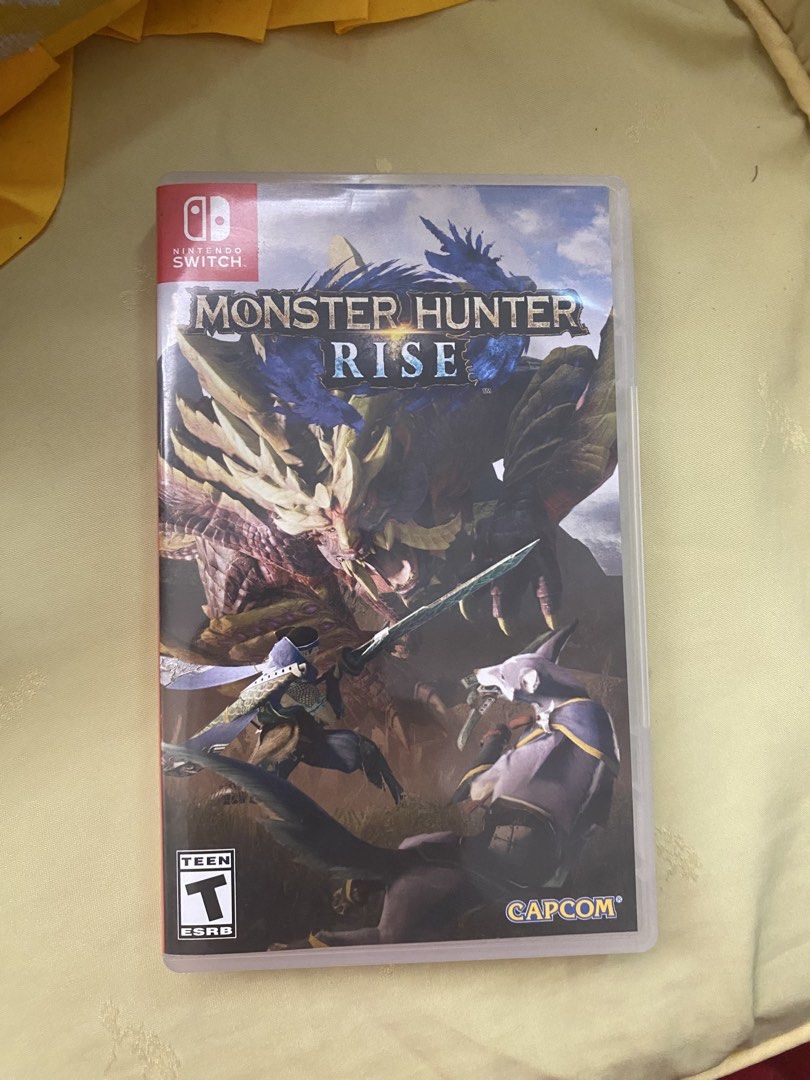 Monster Hunter Rise (Base Game Only) (Category: Nintendo) located in Angono. Submitted by dukenzz (Listing ID 1467181410, Image 1). Description: - Game: Monster Hunter Rise for Nintendo Switch - Publisher: Capcom (Action RPG) - Condition: Complete with case, cover art, and cartridge - Features: Play solo or online multiplayer with friends - Mode: Trusted seller, ready to ship.