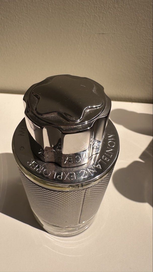 Montblanc Explorer Eau de Parfum (Category: Fragrance & Deodorants) located in Antipolo. Submitted by waco1313 (Listing ID 1467202267, Image 2). Description: FOR SALE Montblanc Explorer Platinum EDP – 98% Full (No Box) Condition: Pre-owned, lightly sprayed. Around 98% juice remaining (please see photos for actual juice level). Inclusions: Bottle and original heavy metallic cap only. No box included. Description: Selling a barely used bottle of Mo