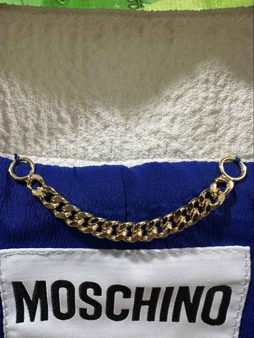 Moschino Cardigan (Category: Others Tops) located in Baliuag. Submitted by thrift.king.ph (Listing ID 1467354418, Image 3). Description: Moschino Cardigan Excellent condition Width: 16-17 Length: 16.5.