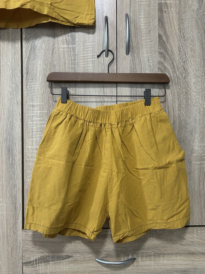 Mustard Yellow Co-ord Set (Category: Sets or Coordinates) located in Bulacan. Submitted by relove.re (Listing ID 1467308343, Image 3). Description: 💛 Mustard Yellow Co-ord Set for Sale! Chic and comfy two-piece set featuring a puff-sleeve crop top and matching shorts with an elastic waistband. Perfect for casual outings, travel, or everyday OOTD! ✨ Size Small ✔️ Matching top and shorts ✔️ Stylish puff sleeves ✔️ Comfortable elastic waistband ✔️ 