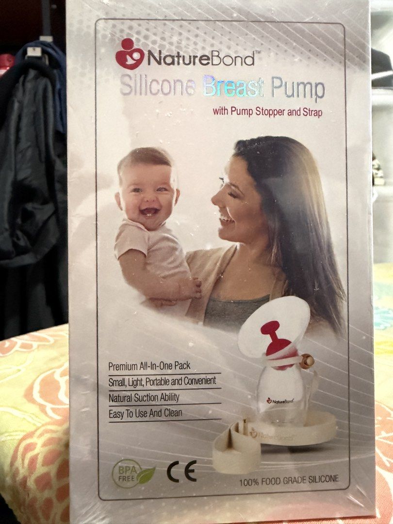 NatureBond Silicone Breast Pump (Category: Breastfeeding & Bottle Feeding) located in Bocaue. Submitted by graceeshoppe (Listing ID 1467199747, Image 1). Description: - Brand new in box (plastic wrapping still intact) - Award-winning: 2018 Best Baby and Toddler Gear Gold & Consumer Choice - Premium all-in-one set: includes silicone breast pump, pump stopper, lid, and travel pouch - Safe materials: 100% food grade silicone, BPA free - Travel-frien