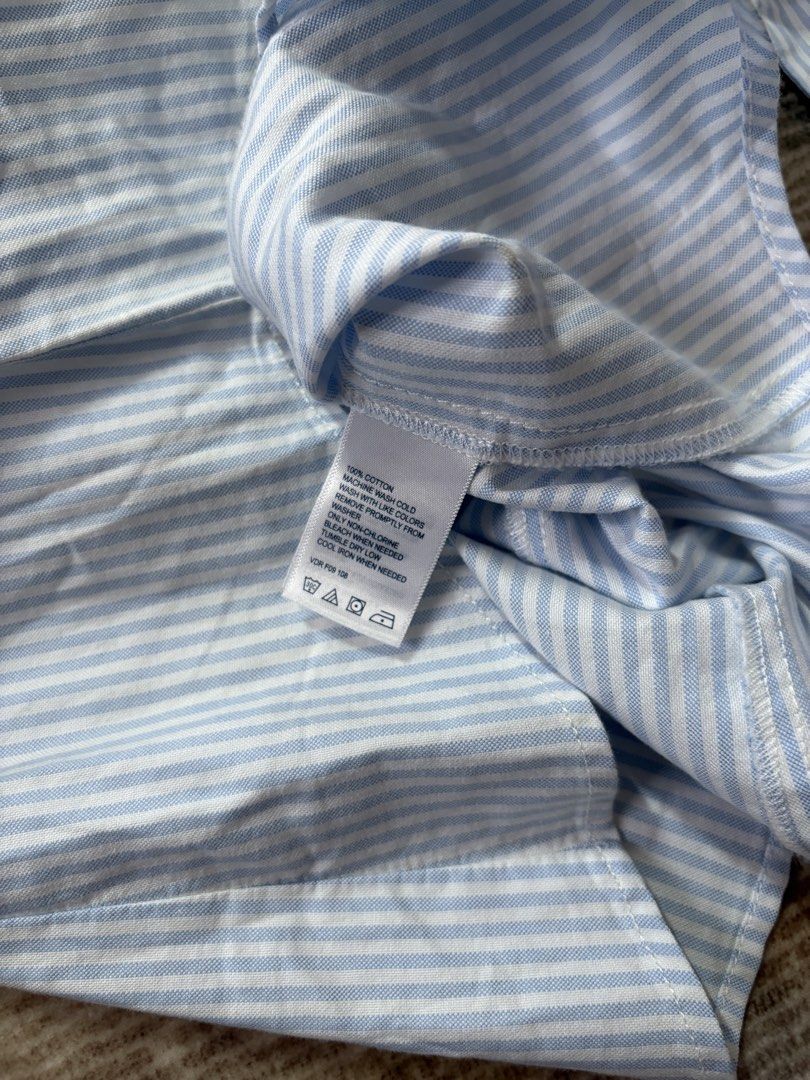 Nautica Light Blue Pinstripes LS (Category: Longsleeves) located in Antipolo. Submitted by thearchivesproject (Listing ID 1467251120, Image 3). Description: Like New 17.5 width 25.5 length.