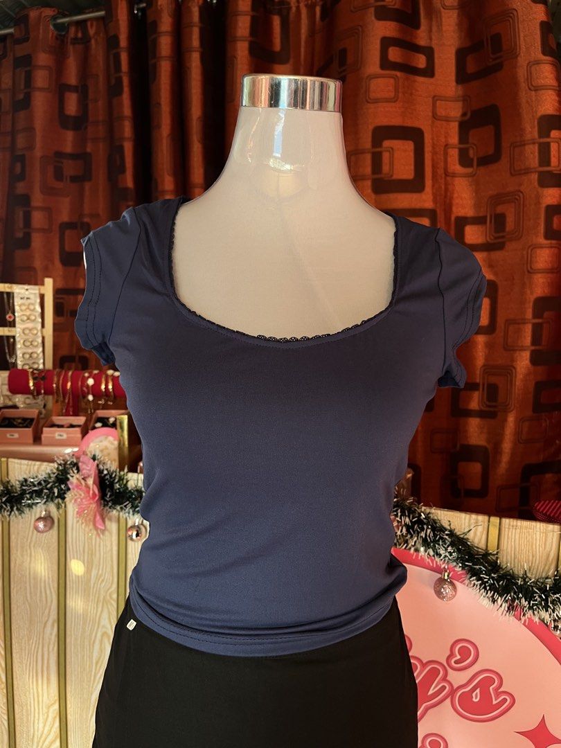 navy blue top (Category: Blouses) located in Manila. Submitted by myapparelshop (Listing ID 1467181724, Image 1). Description: .