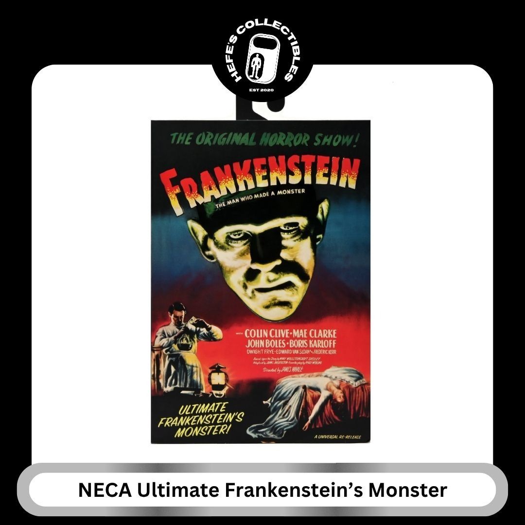 NECA Universal Monsters Ultimate Frankenstein's Monster Action Figure (Category: Figurines & Statues) located in Malabon City. Submitted by hefescollectibles (Listing ID 1467206243, Image 1). Description: - Official NECA Universal Monsters Frankenstein's monster action figure - Highly detailed sculpt with full articulation for dynamic posing - Includes 3 interchangeable head sculpts and multiple pairs of hands - Comes with iconic accessories: dai