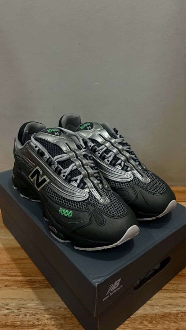 New Balance 1000 M1000T (Category: Casual Shoes) located in Marikina City. Submitted by msyfinds (Listing ID 1467329798, Image 1). Description: Colorway: Grey / Silver / Green 💚🩶 Size: US 9.5 Men / UK 9 / EU 43 Condition: Good as new (please see photos) Complete with original box Selling Price: ₱5,500.