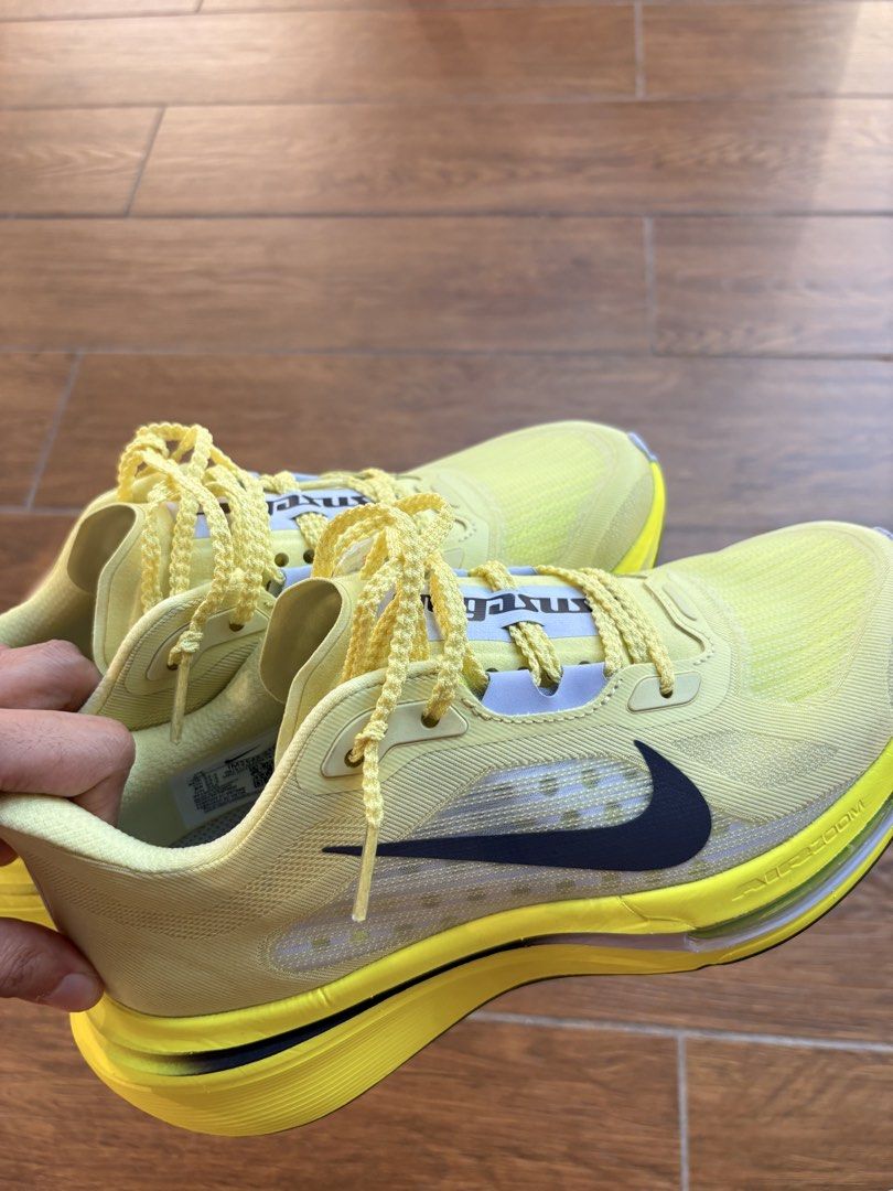 Nike Pegasus Premium plus 2 (Category: Sneakers) located in Quezon City. Submitted by edfghjklnncpl (Listing ID 1467293544, Image 1). Description: - Brand: Nike Pegasus - Color: Bright yellow with dark navy swoosh - Size: US 6.5 / UK 4 / EUR 37.5 - Condition: Brand new with Sports Central retail tag still attached - Features: Textured yellow laces, white tongue branding, blue Pegasus-printed insoles - Soles & Uppers: 100% clean and crisp.