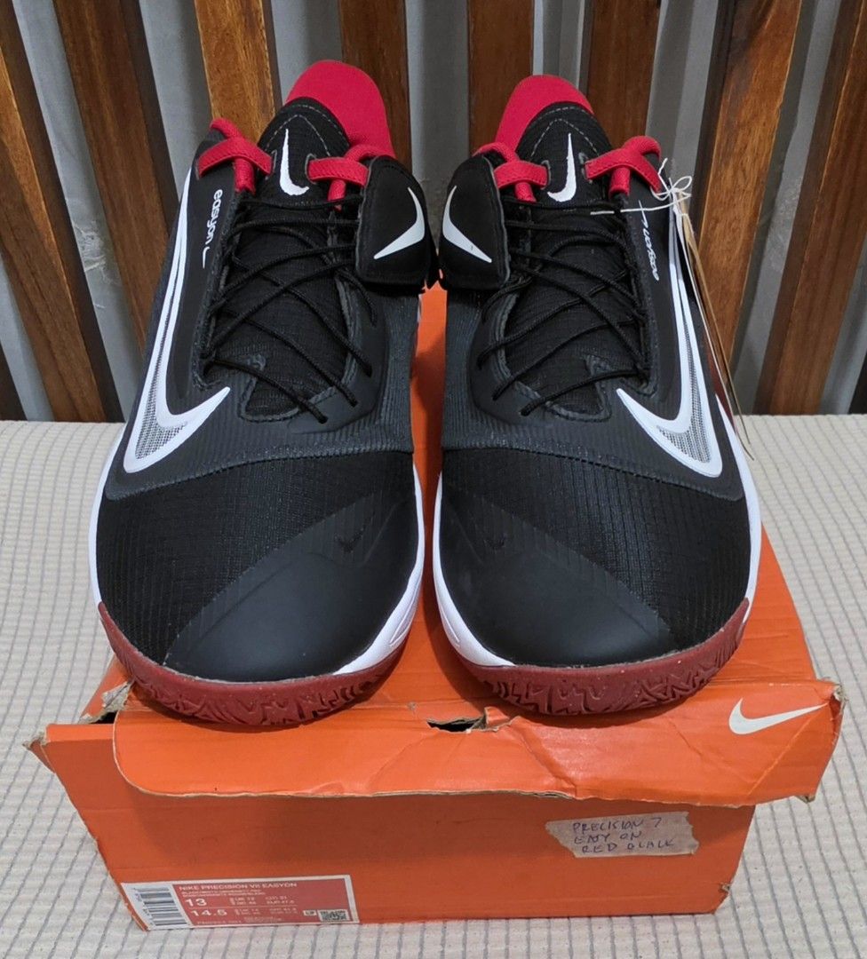 Nike Precision 7 EasyOn Breds (Category: Sneakers) located in Marikina City. Submitted by seb.seb (Listing ID 1465884894, Image 2). Description: Nike Precision 7 "Easy On" Size 13 (2) BNDS Damaged box ✅️1400.00 (SRP: 3695.00) Locations: Marikina/Makati/BGC All pairs are 💯 original/authentic Money back if proven fake.