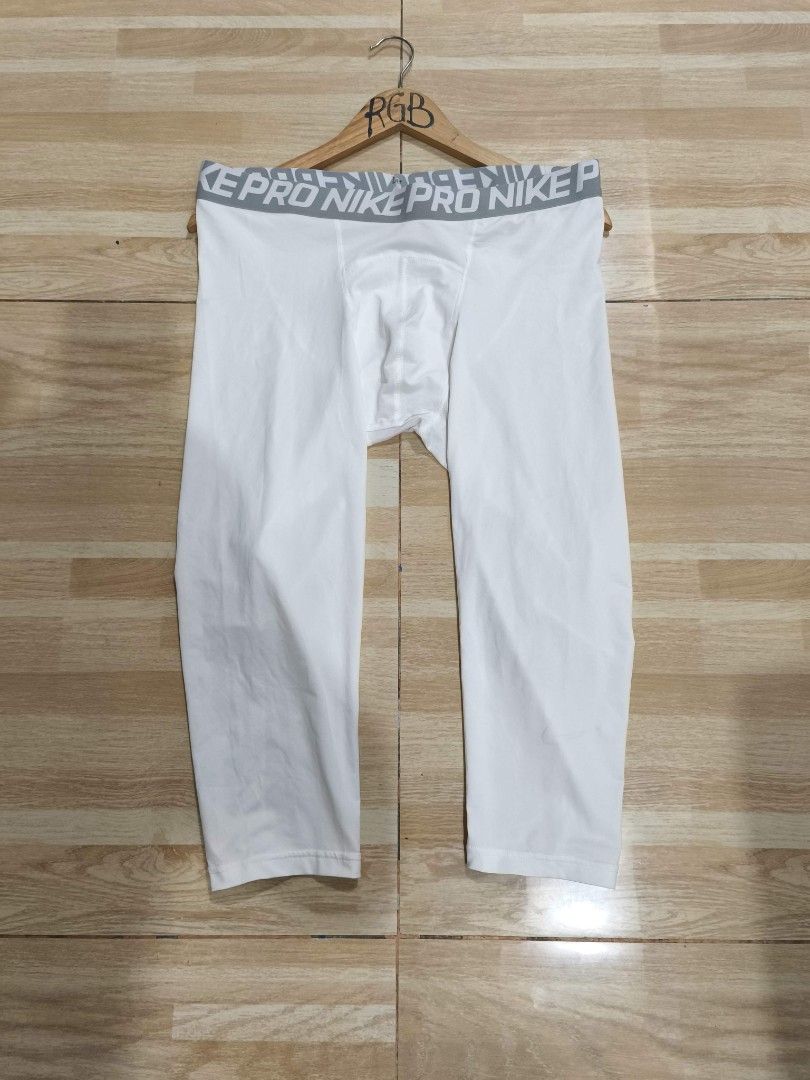 Nike pro leggings for men (Category: Underwear) located in San Mateo. Submitted by rgbuenaventura (Listing ID 1467259609, Image 2). Description: Nike pro XXL Can fit sa XL 36 waistline Clean white issue natanggal check logo sa knee 300+sf.
