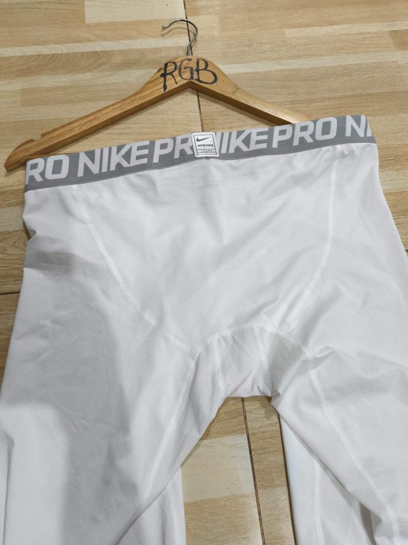Nike pro leggings for men (Category: Underwear) located in San Mateo. Submitted by rgbuenaventura (Listing ID 1467259609, Image 3). Description: Nike pro XXL Can fit sa XL 36 waistline Clean white issue natanggal check logo sa knee 300+sf.