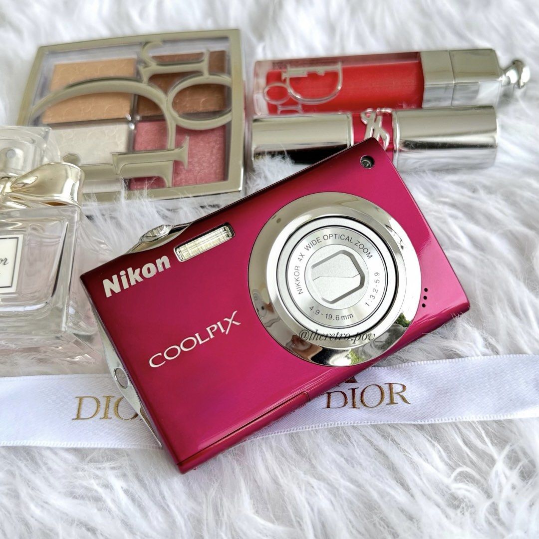Nikon Coolpix S4000 Pink Digital Camera (Category: Cameras) located in Manila. Submitted by theretro.pov_ (Listing ID 1467215355, Image 2). Description: ♡ 𝐍𝐈𝐊𝐎𝐍 𝐂𝐎𝐎𝐋𝐏𝐈𝐗 𝐒𝟒𝟎𝟎𝟎 ♡ ⟡ ₱8,490 ⟡ Japan sourced 𐙚 ̊ INCLUSIONS: ⟡ Orig battery ⟡ Orig charger ⟡ Pouch & stickers 𐙚 ̊CONDITION: ⟡ Body cosmetics: 9.5/10 ⟡ NO FUNCTIONAL ISSUES ⟡ NO vignette screen and NO LCD burn ⟡ flash, zoom, and all buttons are working Lens: Nikkor 4x wide o