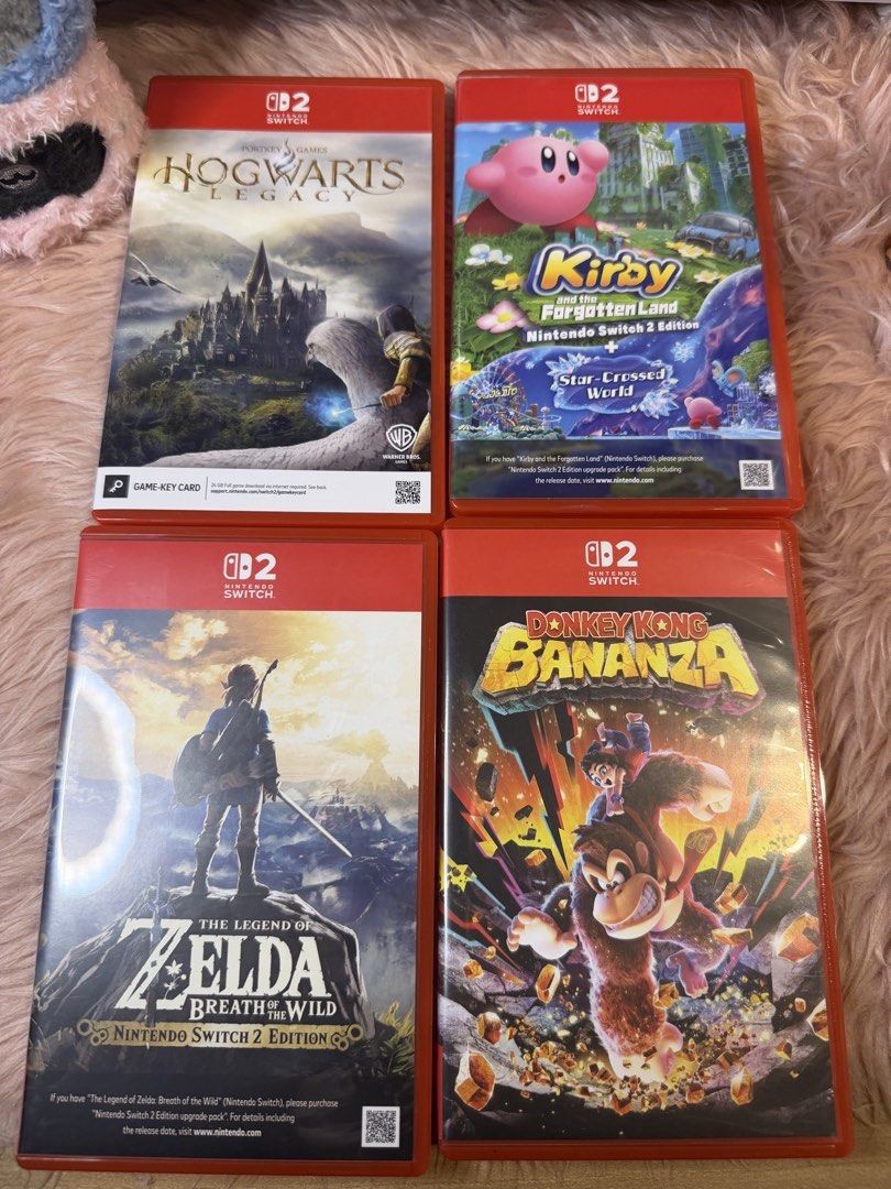 Nintendo Switch 2 Games Bundle (Category: Nintendo) located in Calamba. Submitted by jingerbread_ (Listing ID 1467324577, Image 1). Description: Selling my personal collection of Nintendo Switch 2 physical games. All items are 100% original, working smoothly, and complete with their original cases. INDIVIDUAL PRICES: • Donkey Kong Bonanza – ₱2,500 • Kirby and the Forgotten Land (Switch 2 Edition + Star-Crossed World) – ₱2,600 • The Legend of Zeld