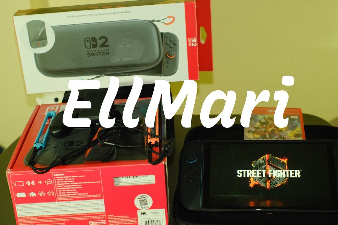 Nintendo Switch 2 Console Set Bundle with Carrying Case and Street Fighter Game (Category: Nintendo) located in Tuguegarao City. Submitted by appuser10250337 (Listing ID 1467278353, Image 1). Description: Includes: Nintendo Switch™ 2 Console Joy-Con 2 (L) in Light Blue Joy-Con 2 (R) in Light Red Nintendo Switch 2 AC Adapter USB-C® Charging Cable Nintendo Switch 2 Dock Joy-Con 2 Grip Joy-Con 2 Strap (×2) Ultra High Speed HDMI™ Cable Street Fighter