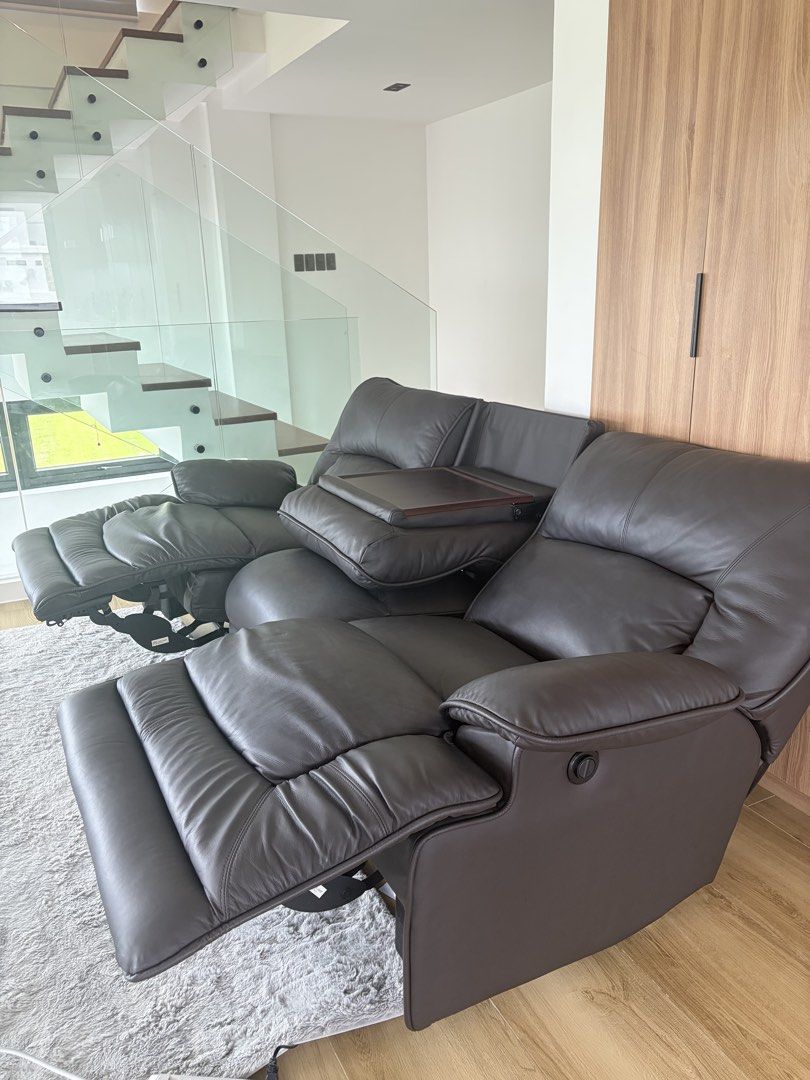 Nitori Electric Leather Sofa (Category: Sofas) located in Calamba. Submitted by sagemom (Listing ID 1467213072, Image 1). Description: Selling our well loved home appliances, furnitures etc. because we are moving to another country. All items are well loved and cared.🥹🤍.