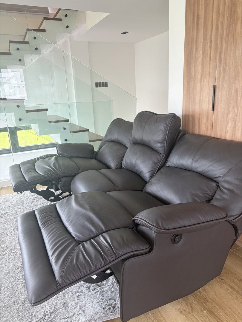 Nitori Electric Leather Sofa (Category: Sofas) located in Calamba. Submitted by sagemom (Listing ID 1467213072, Image 2). Description: Selling our well loved home appliances, furnitures etc. because we are moving to another country. All items are well loved and cared.🥹🤍.