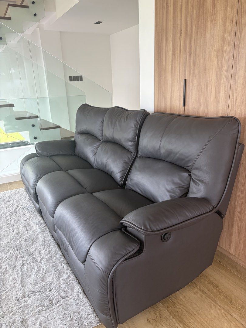 Nitori Electric Leather Sofa (Category: Sofas) located in Calamba. Submitted by sagemom (Listing ID 1467213072, Image 3). Description: Selling our well loved home appliances, furnitures etc. because we are moving to another country. All items are well loved and cared.🥹🤍.