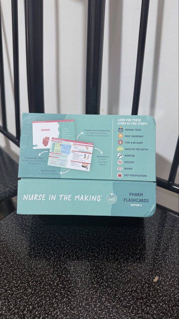 Nurse In The Making Pharmacology Flashcards (Category: Textbooks) located in Las Pinas. Submitted by aint_sunshine (Listing ID 1467264270, Image 3). Description: Selling my Nurse in the Making Pharmacology Flashcards - Got it from Amazon, just opened to inspect. - Retails for $58 (₱3,600) Selling it for only ₱2,700 ‼️ - Comprehensive content: Includes drug names, classes, mechanisms of action, therapeutic uses, side effects, patient education, an