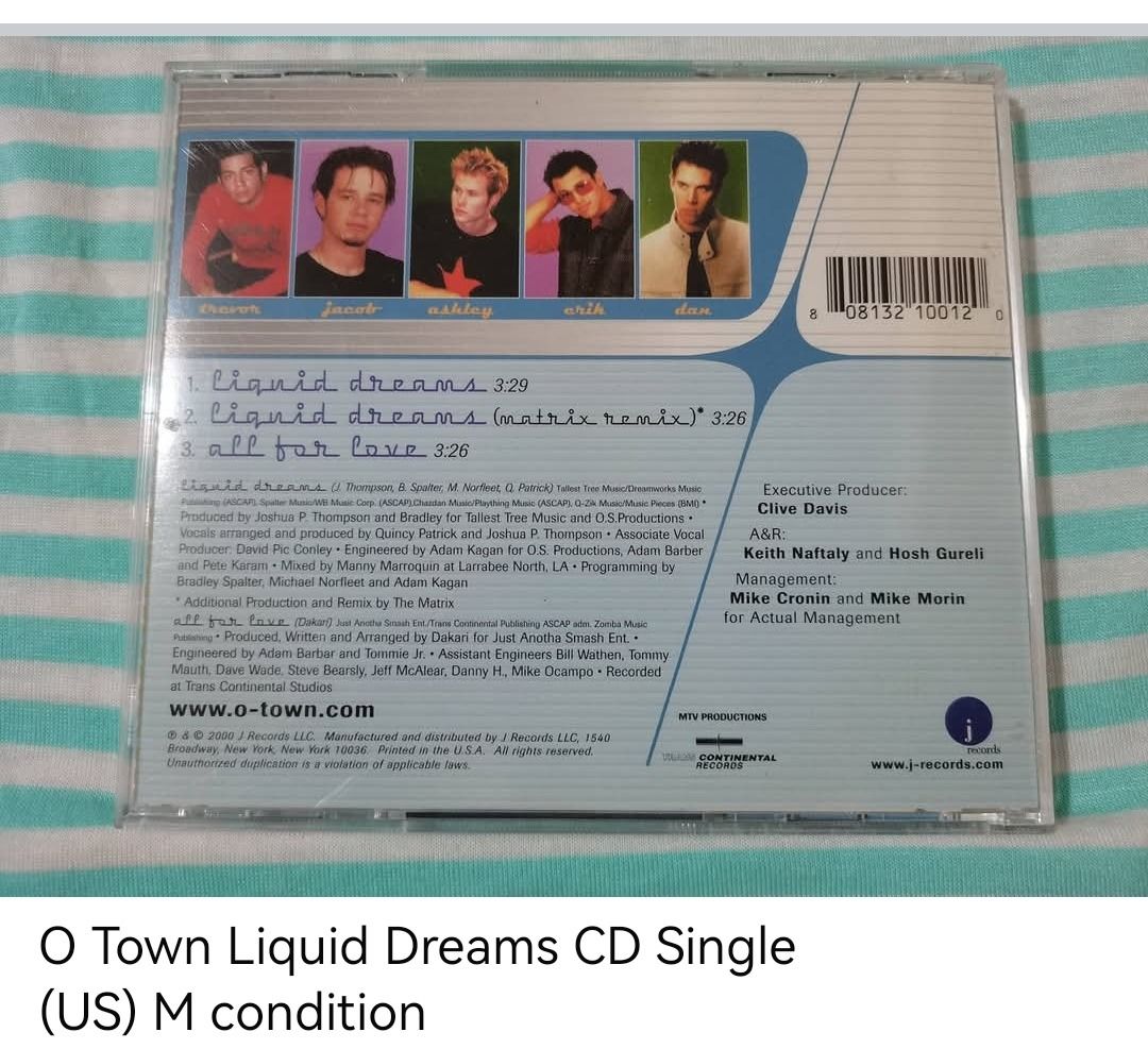 O Town Liquid Dreams CD Single (unsealed) (Category: CDs & DVDs) located in Dangcagan. Submitted by cd_haven5 (Listing ID 1467209391, Image 2). Description: #FORSALE #FORSALE #FORSALE #Authentic #Legit #Original We only sell original items. All items posted are on hand. Please message me for availability of the item/s because the items are also posted on my other online stores. All items are imported unless stated PH. We also accept Pre-orders. P