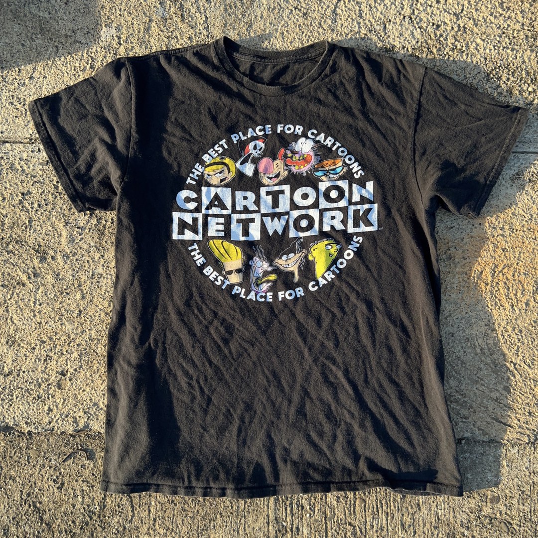 Official Cartoon Network Classic Characters Graphic Black T-Shirt, Men ...
