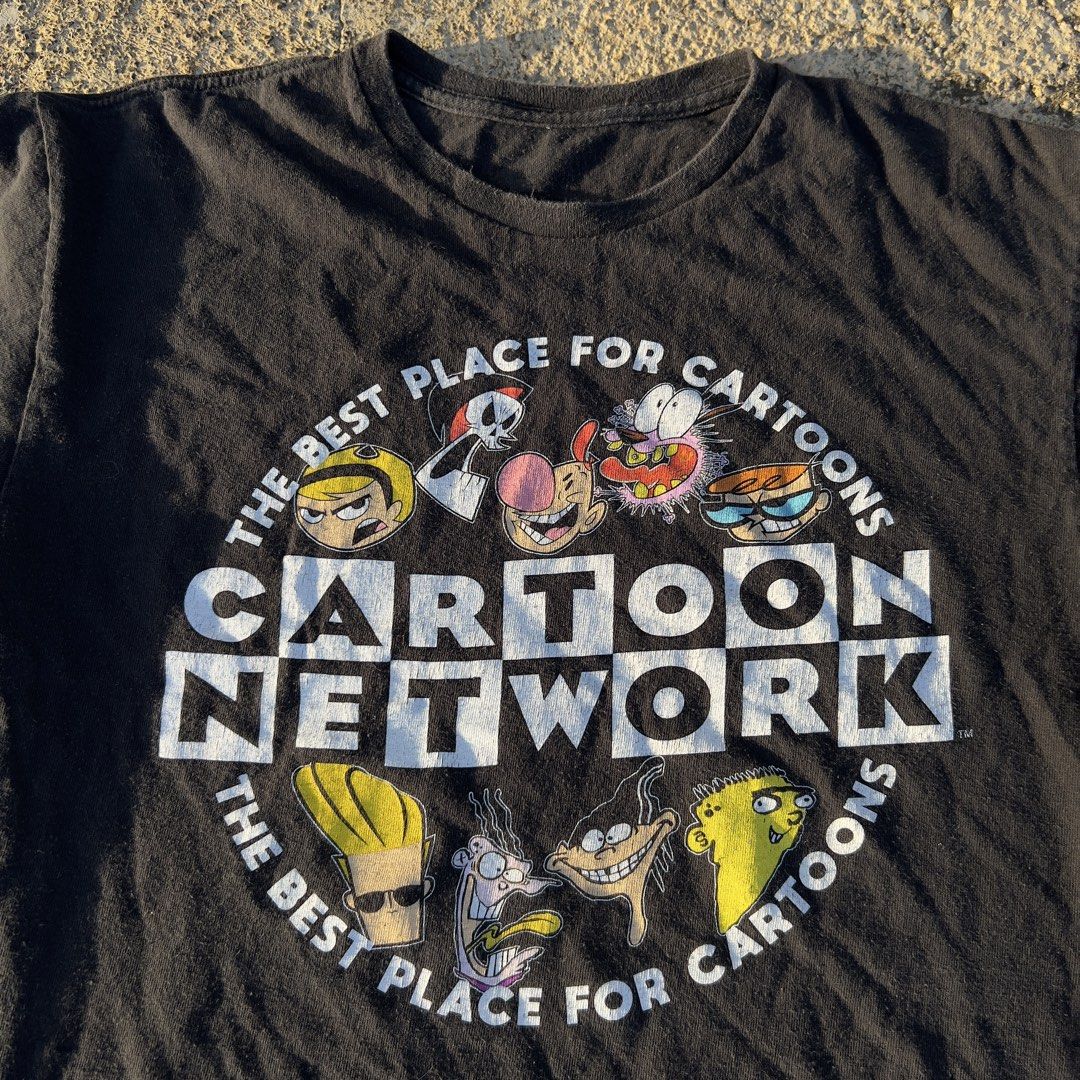 Official Cartoon Network Classic Characters Graphic Black T-Shirt, Men ...