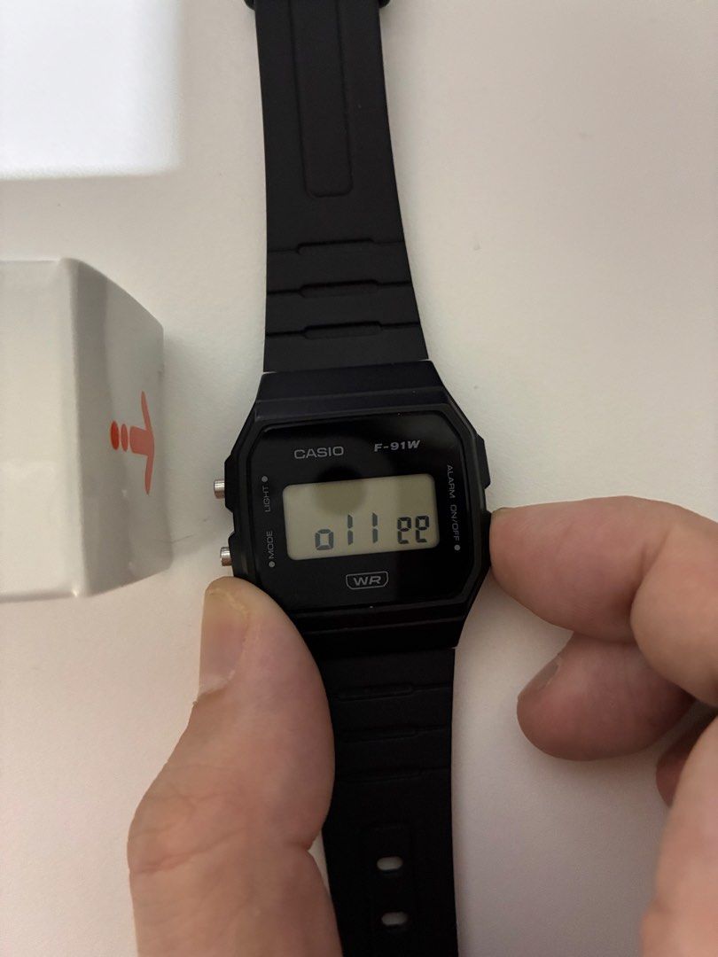 Ollee Watch - Casio F-91WB-1A (modded) (Category: Men's Watches) located in Manila. Submitted by reian0323 (Listing ID 1467283761, Image 2). Description: - Ollee watch modded Casio F-91WB-1A - Inclusions: Original packaging tin, ollee watch box, original Casio chip in box, modded casio watch with ollee module already installed - see also, www.olleewatch.com for full module mod details.