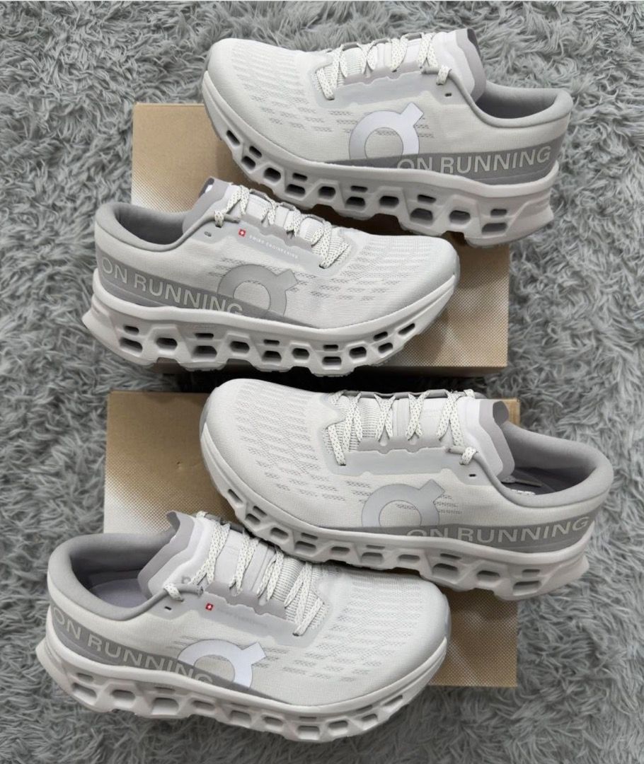 On Cloudmonster 3 Wolf (7.5M and 10M) (Category: Sneakers) located in Quezon City. Submitted by shoeplug.ph (Listing ID 1467309881, Image 1). Description: On Cloudmonster 3 Wolf sizes available: 7.5us M (8.5us W) / 25.5cm 10us M / 28cm brandnew / complete ₱7,500 each.