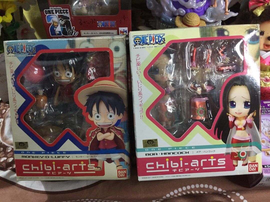 One Piece Chibi Arts Luffy and Boa Hancock (Category: Figurines & Statues) located in Manila. Submitted by summersnowthiings (Listing ID 1467183425, Image 1). Description: Luffy 1499 Boa 1299.