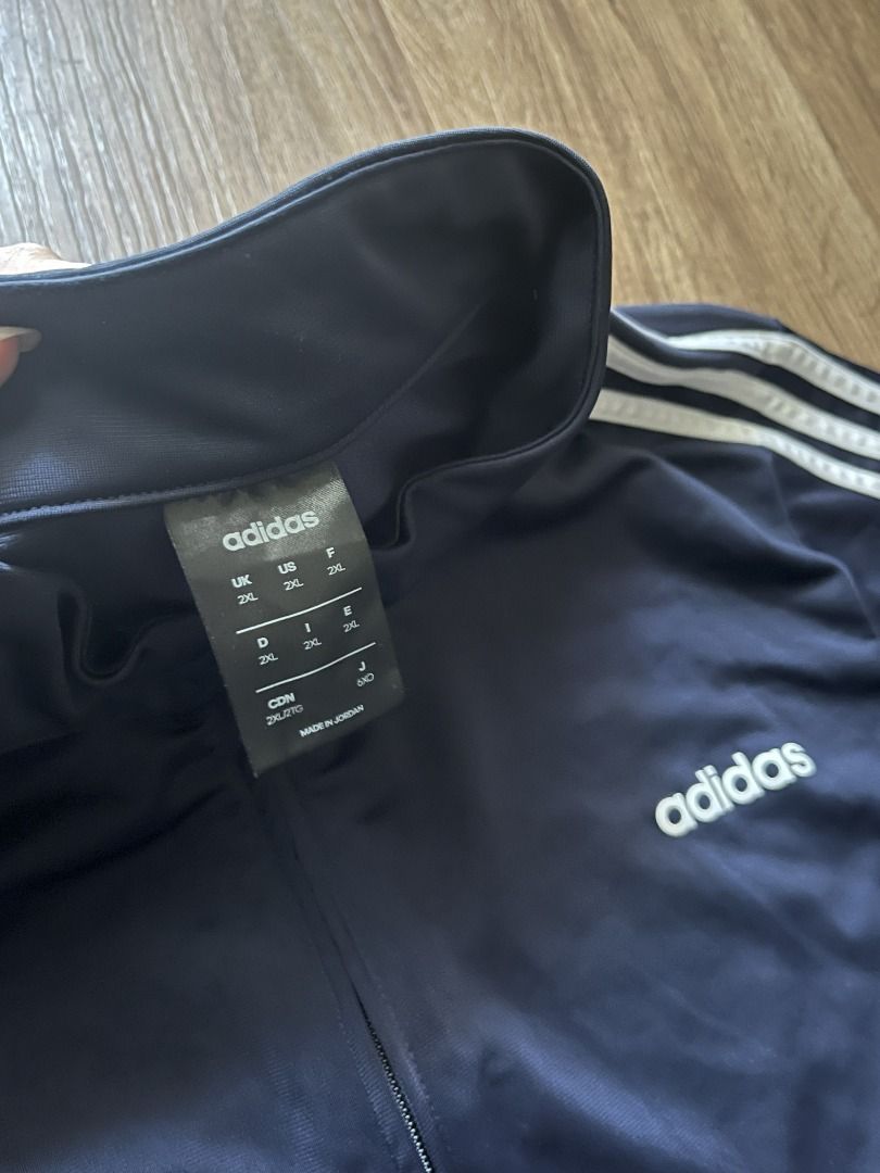 Original Adidas Plus Size Jacket (Category: Coats, Jackets and Outerwear) located in Quezon City. Submitted by pinkvanilla.milkshake (Listing ID 1467355292, Image 2). Description: Unused XXL Brand new.
