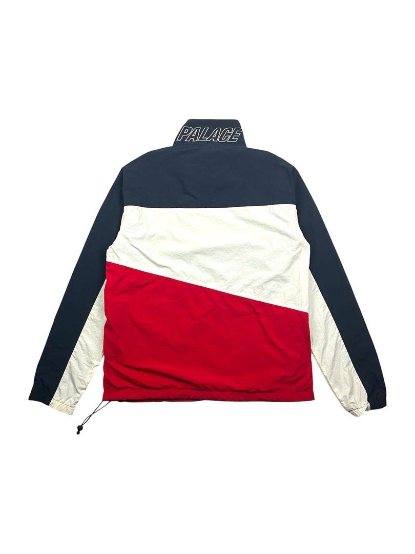 Palace - 3-Track Shell Top (Category: Coats, Jackets and Outerwear) located in Puerto Princesa. Submitted by rrugsgallery (Listing ID 1467341733, Image 2). Description: Palace - 3-Track Shell Top Tagged Size: Medium Length: 28.5 Width: 22.5 Condition: Excellent Color rate: 10 Flaws: Garter in its right ribbing was deformed. (check last slide).