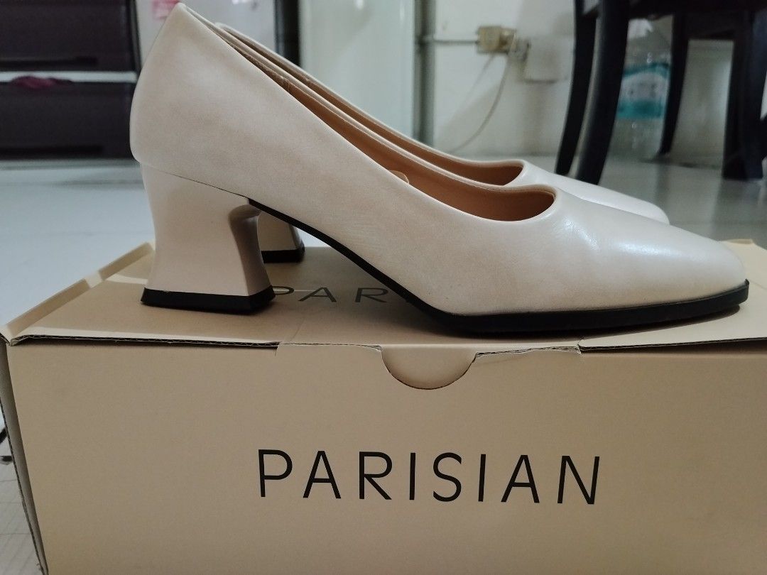 PARISIAN Heels (Category: Heels) located in Manila. Submitted by slytherelyy (Listing ID 1467177650, Image 2). Description: Good as new. Only used once for graduation. Bought for 999 at SM Marikina (dont have receipt anymore) :) W/ minor dents on the inner sides of the heels (see 4th-5th pics) Size: EU 7/ USA 7 Price is negotiable..
