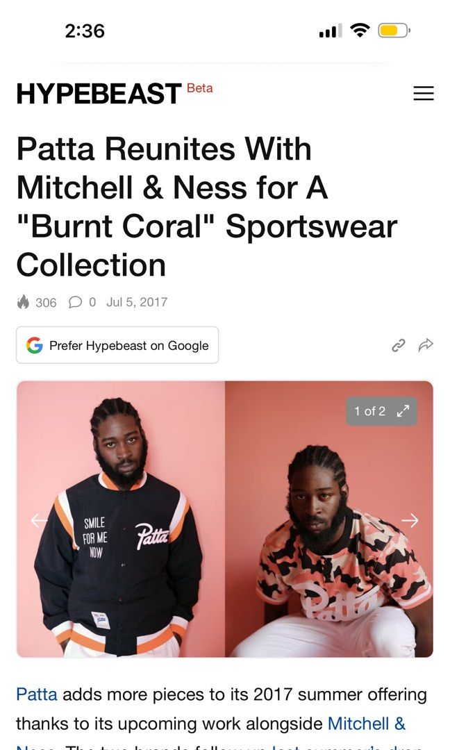 Patta - Mitchell & ness - Button up Jacket 2017 (Category: Activewear) located in Cabuyao City. Submitted by _streetflavor (Listing ID 1467228341, Image 2). Description: Patta - Mitchell & ness - Button up Jacket 2017 Excellent Used Size: XL Length: 29 Width: 24.5 -2,500 pesos Dm.