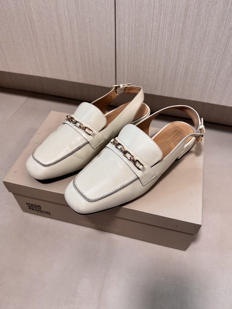 Pazzion Loafers - Cowhide Leather (Category: Loafers) located in Pasig City. Submitted by quintanajen (Listing ID 1467273253, Image 2). Description: Pazzion Loafers - Cowhide Leather Size: 37 Comes with original box and cloth bags Good condition Issue: Minor scratches & crease Can still be improved with proper cleaning. Condition shown in the photos are as is and I only did mild wiping. .