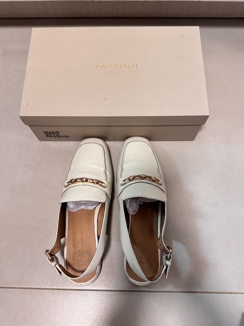 Pazzion Loafers - Cowhide Leather (Category: Loafers) located in Pasig City. Submitted by quintanajen (Listing ID 1467273253, Image 3). Description: Pazzion Loafers - Cowhide Leather Size: 37 Comes with original box and cloth bags Good condition Issue: Minor scratches & crease Can still be improved with proper cleaning. Condition shown in the photos are as is and I only did mild wiping. .