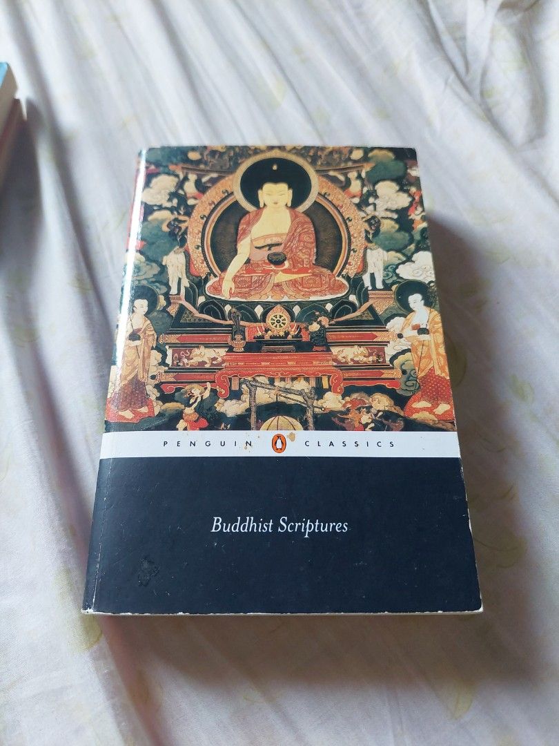 Penguin Classics Buddhist Scriptures Book (Category: Storybooks) located in Zamboanga. Submitted by salemsbooks (Listing ID 1467180828, Image 1). Description: - Title: Buddhist Scriptures (Penguin Classics paperback) - Perfect for: Philosophy and religion enthusiasts - Cover: Features traditional Buddha artwork - Condition: Good, readable copy with intact pages and clear spine - Ideal as: A meaningful addition to any bookshelf.