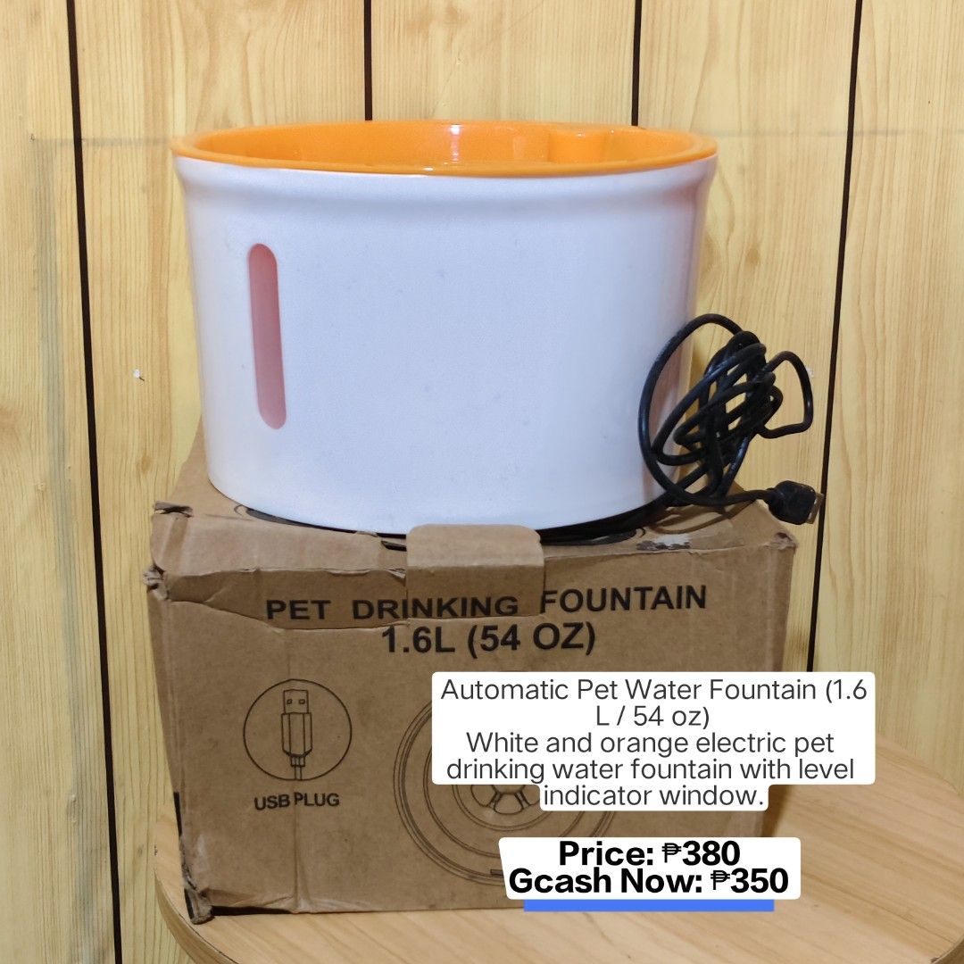 Pet Water Fountain (Category: Homes & Other Pet Accessories) located in Baguio. Submitted by Jzys_Apparels (Listing ID 1467330395, Image 1). Description: .