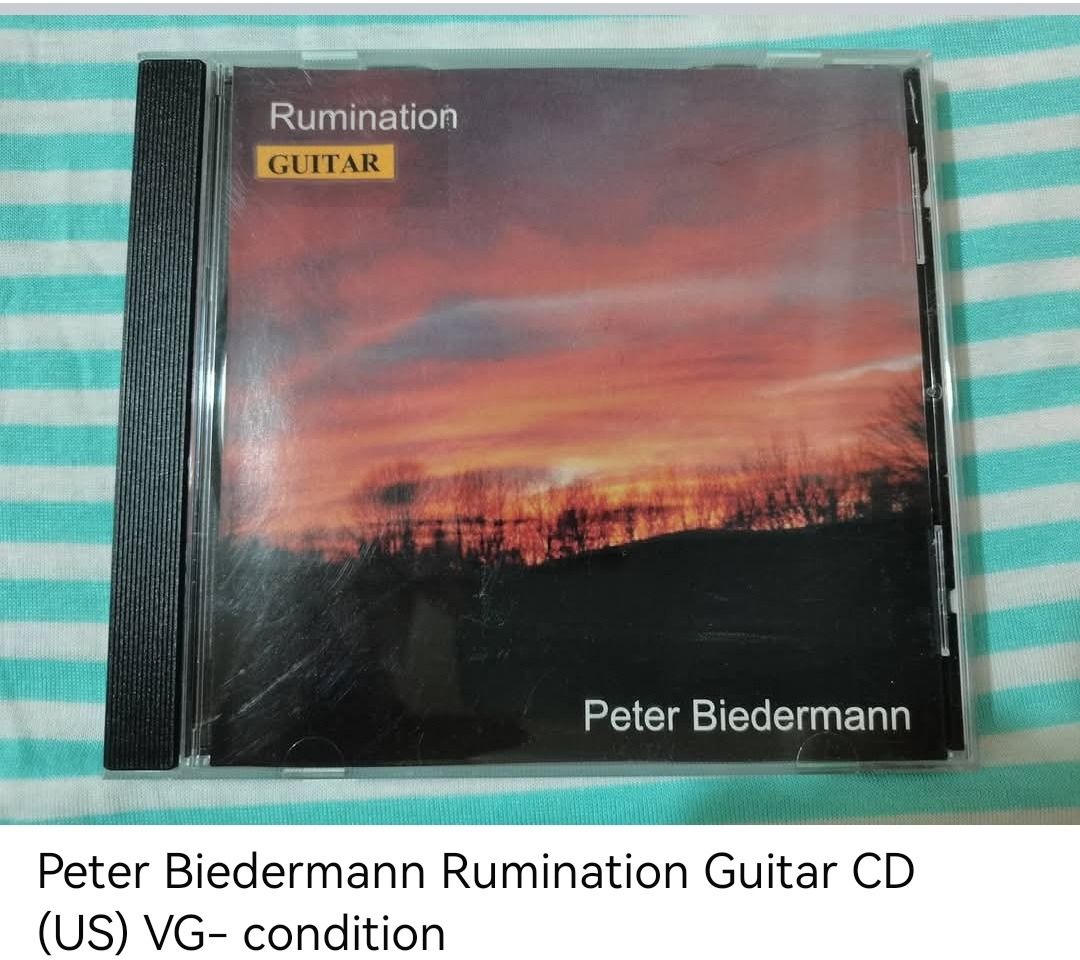 Peter Biedermann Rumination Guitar CD (unsealed) (Category: CDs & DVDs) located in Dangcagan. Submitted by cd_haven5 (Listing ID 1467234863, Image 1). Description: #FORSALE #FORSALE #FORSALE #Authentic #Legit #Original We only sell original items. All items posted are on hand. Please message me for availability of the item/s because the items are also posted on my other online stores. All items are imported unless stated PH. We also accept Pre-or
